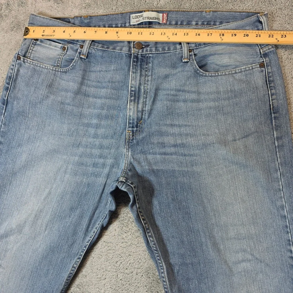 Levis 569 Loose Straight Jeans Mens 44x30 Blue Medium Wash Baggy Denim Pants